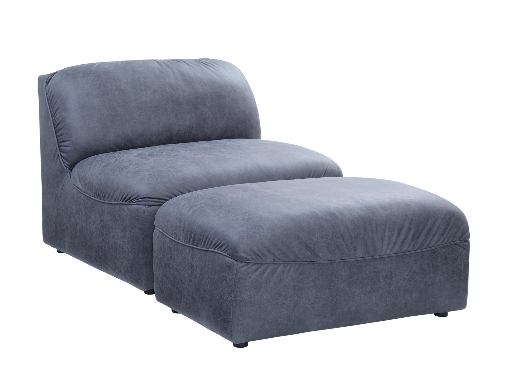 Rent to Own Woodhaven Aladdin Armless Chair with Ottoman at